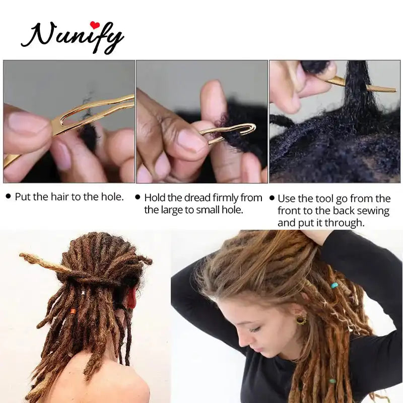 "Dreadlock Interlocking Tool for Easy Maintenance and Styling - Loc vibes only