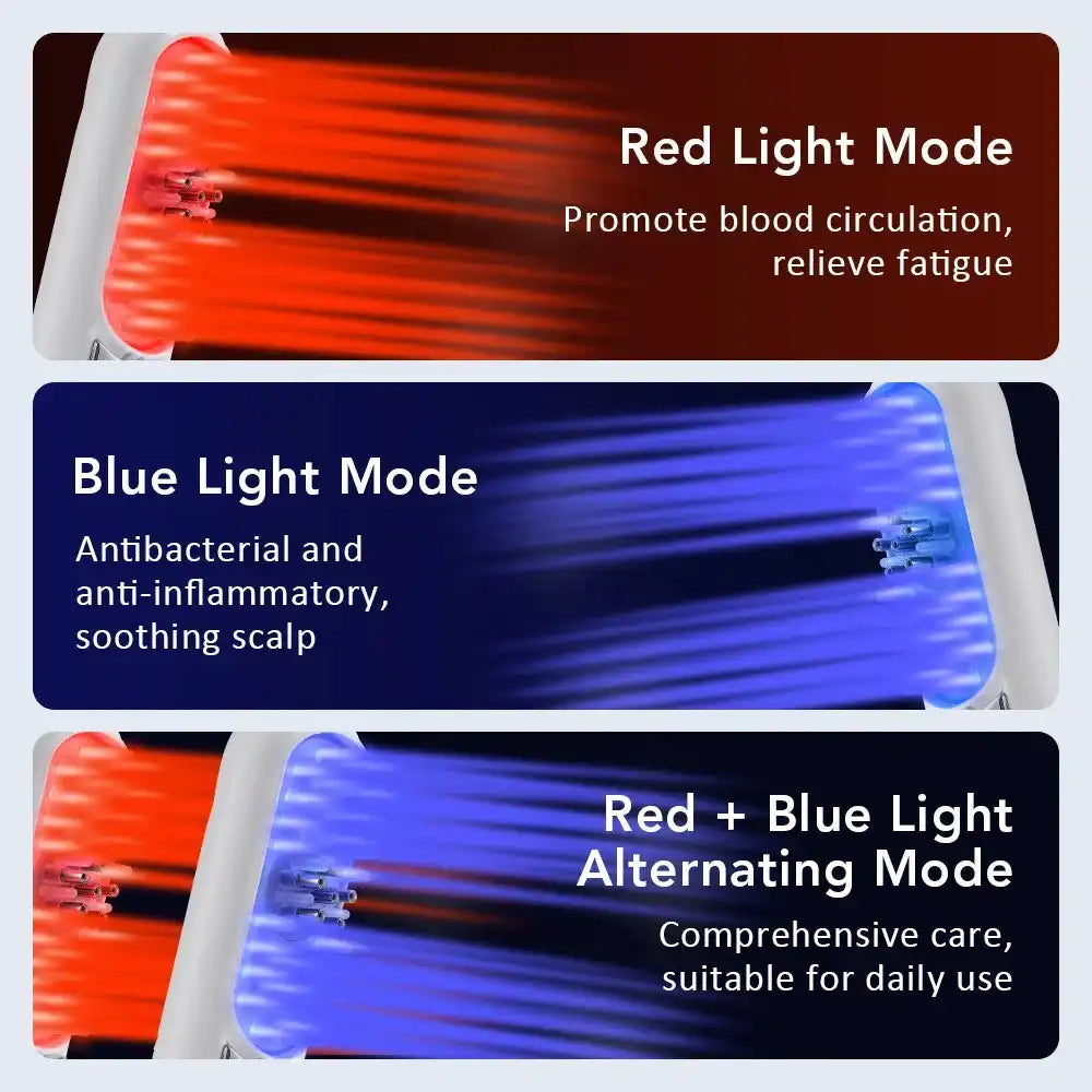 Electric Scalp Massage Brush – Red Light Therapy Hair Growth Comb - Loc vibes only