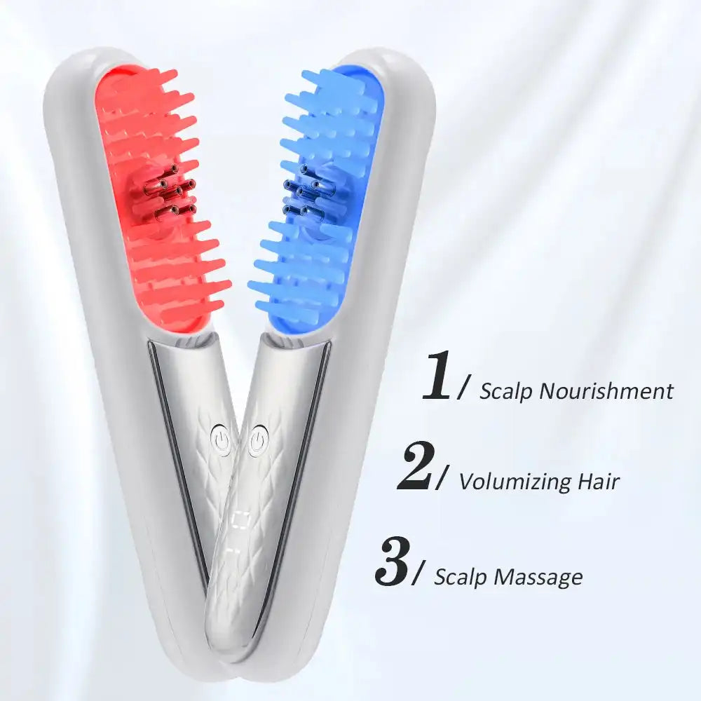 Electric Scalp Massage Brush – Red Light Therapy Hair Growth Comb - Loc vibes only
