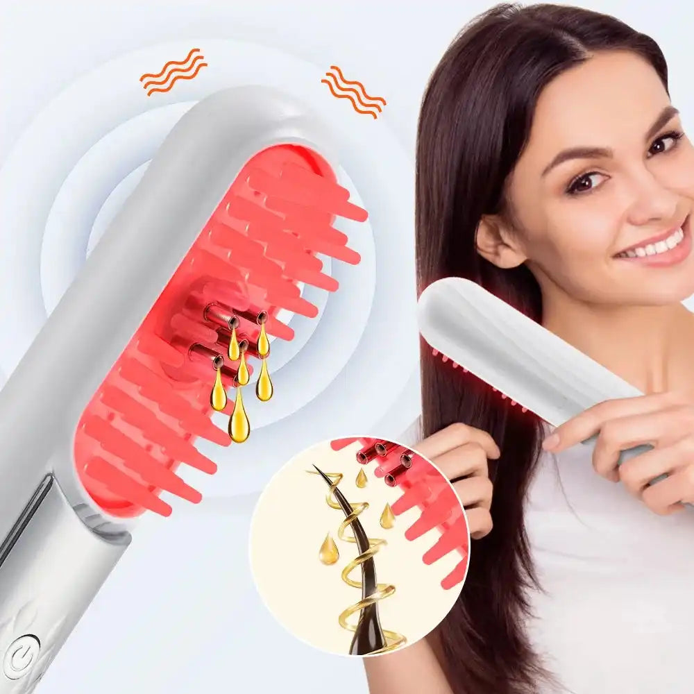 Electric Scalp Massage Brush – Red Light Therapy Hair Growth Comb - Loc vibes only