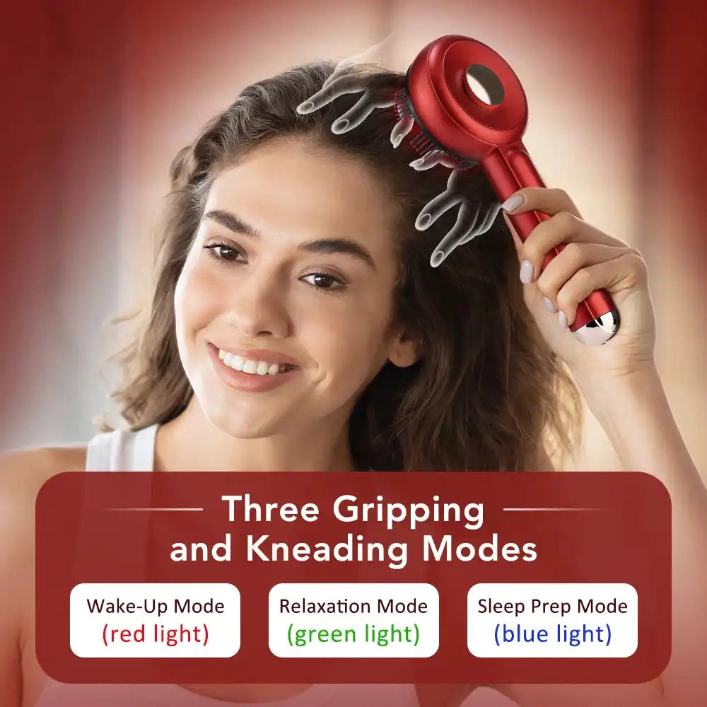 Electric Scalp Massage Brush – Red Light Therapy Hair Growth Comb - Loc vibes only