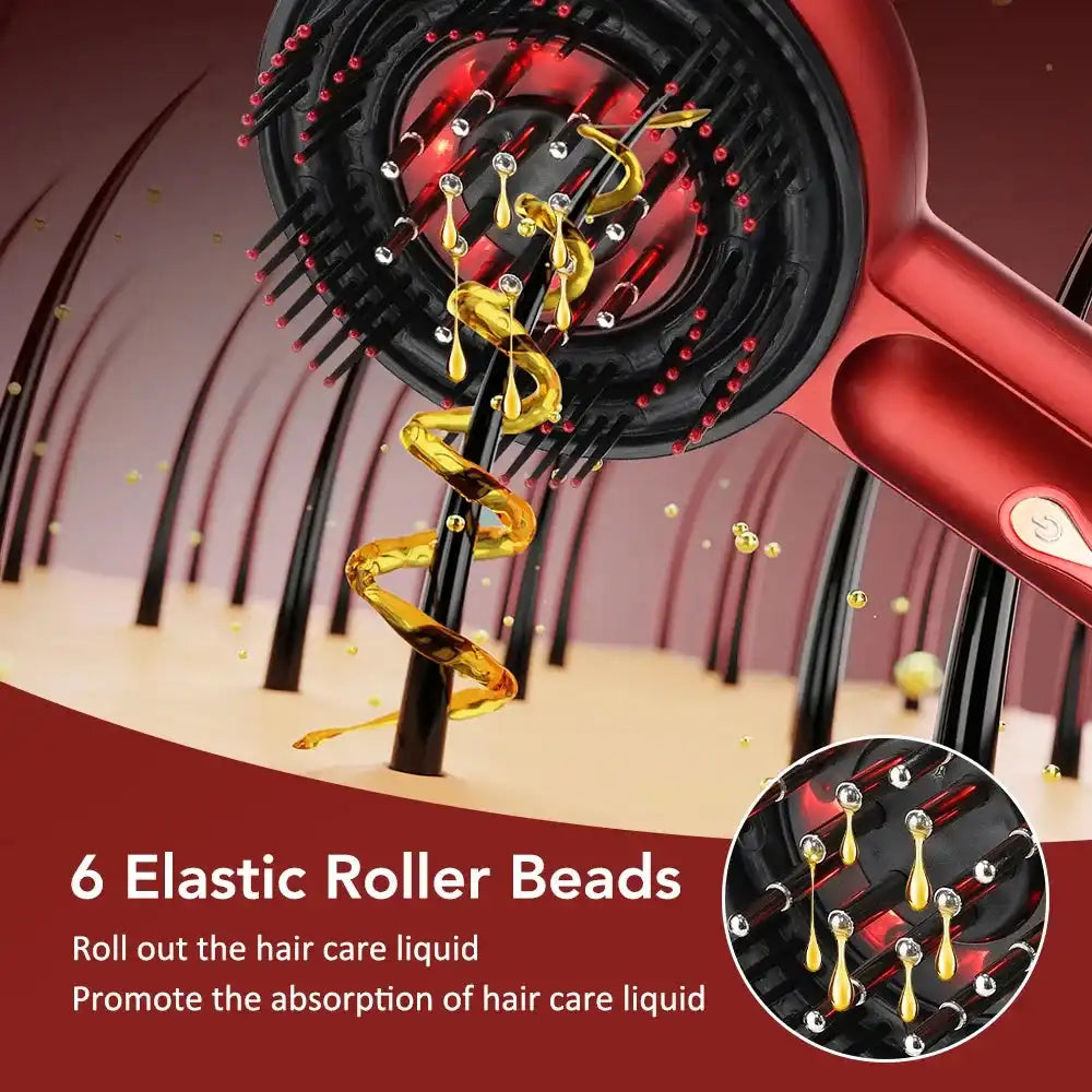 Electric Scalp Massage Brush – Red Light Therapy Hair Growth Comb - Loc vibes only