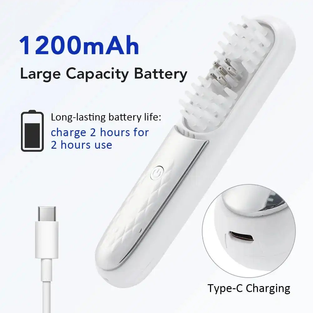 Electric Scalp Massage Brush – Red Light Therapy Hair Growth Comb - Loc vibes only