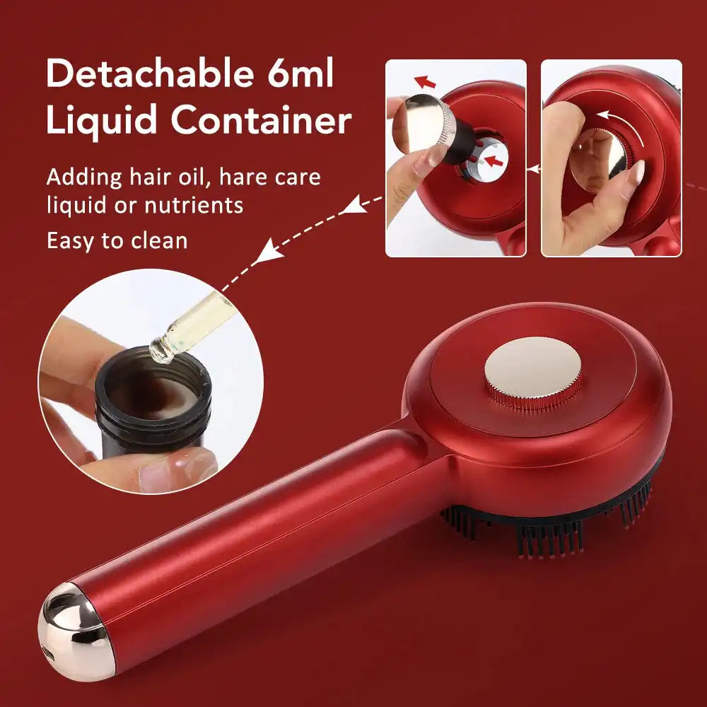 Electric Scalp Massage Brush – Red Light Therapy Hair Growth Comb - Loc vibes only