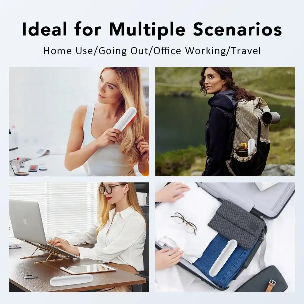 Electric Scalp Massage Brush – Red Light Therapy Hair Growth Comb - Loc vibes only