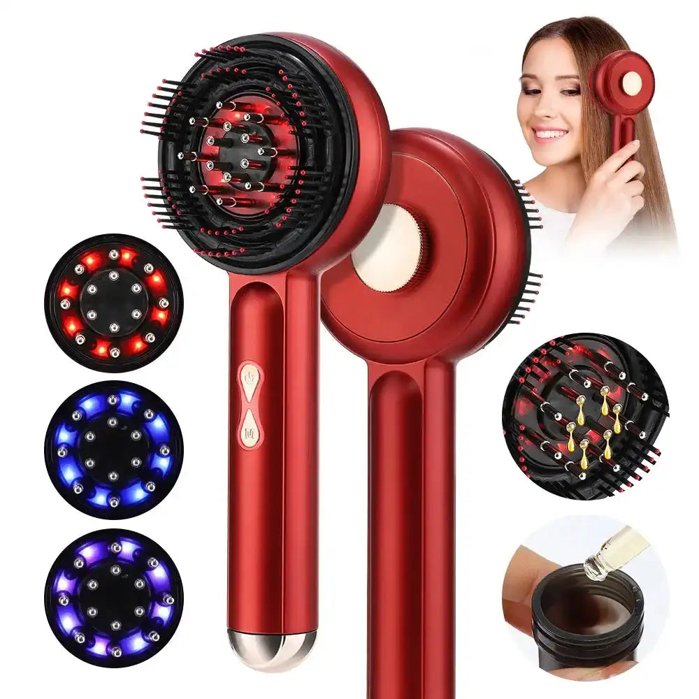 Electric Scalp Massage Brush – Red Light Therapy Hair Growth Comb - Loc vibes only